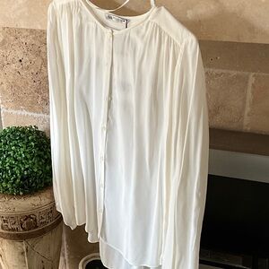 Zara Cream Button-Down Shirt